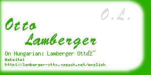 otto lamberger business card